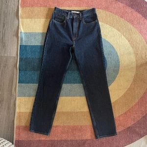 Levi’s Premium dark blue 70’s high slim straight size 27